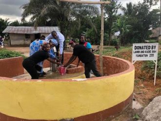 Lamin and Kadie Bah Foundation Volunteering in 2019 by Installing Water Wells in Sierra Leona, Africa